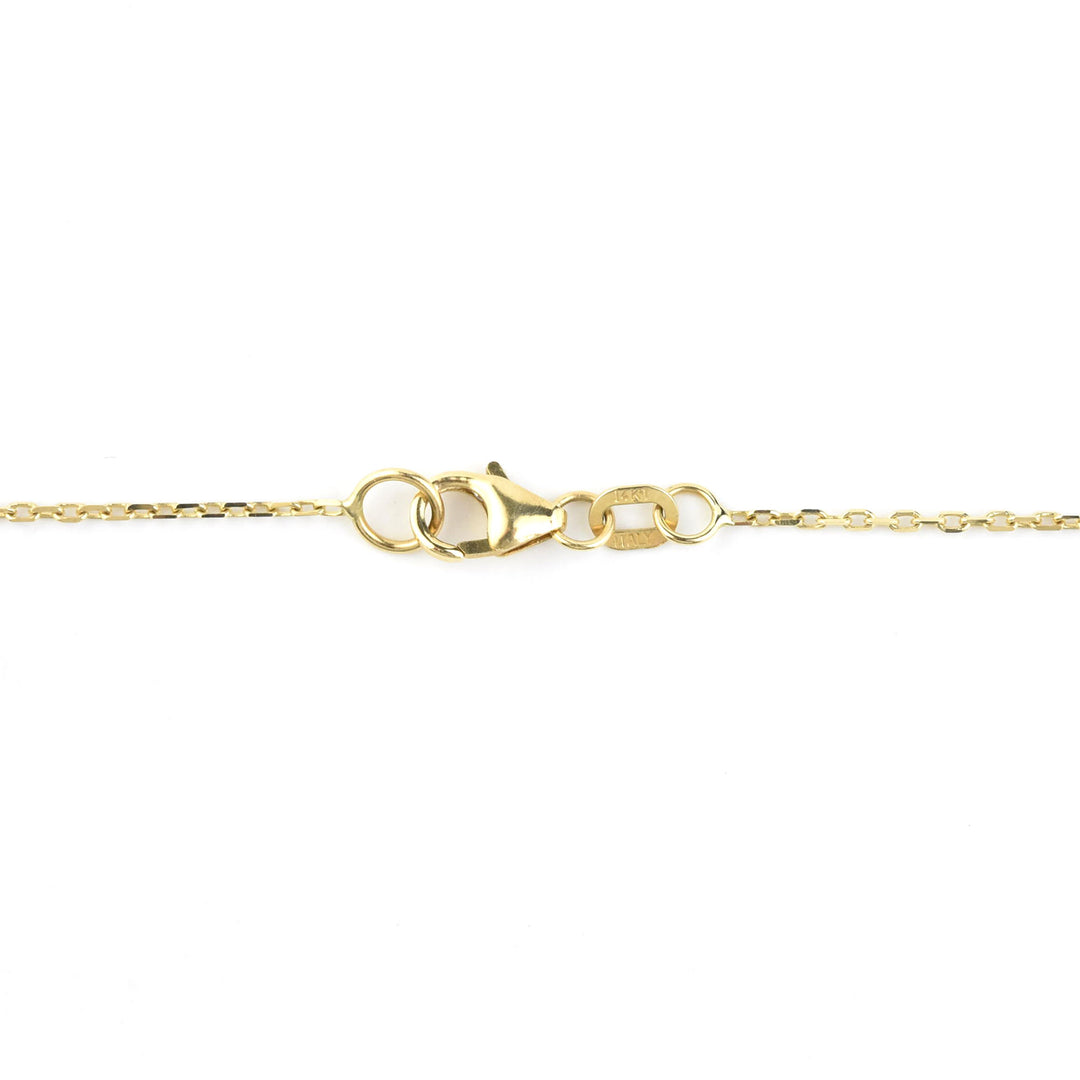 Blue Topaz Station Necklace in 14k Yellow Gold