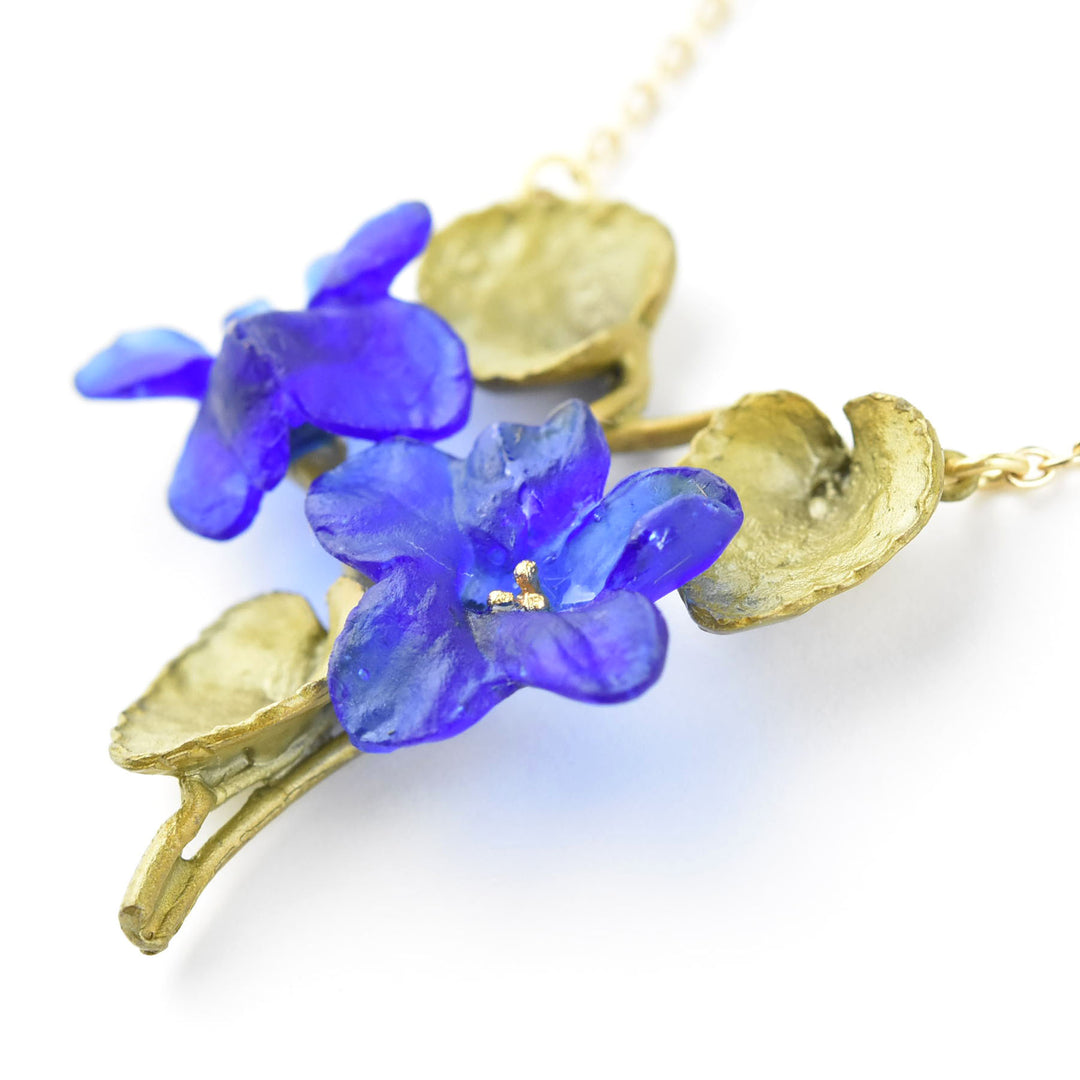 Double Wild Violet Pendant