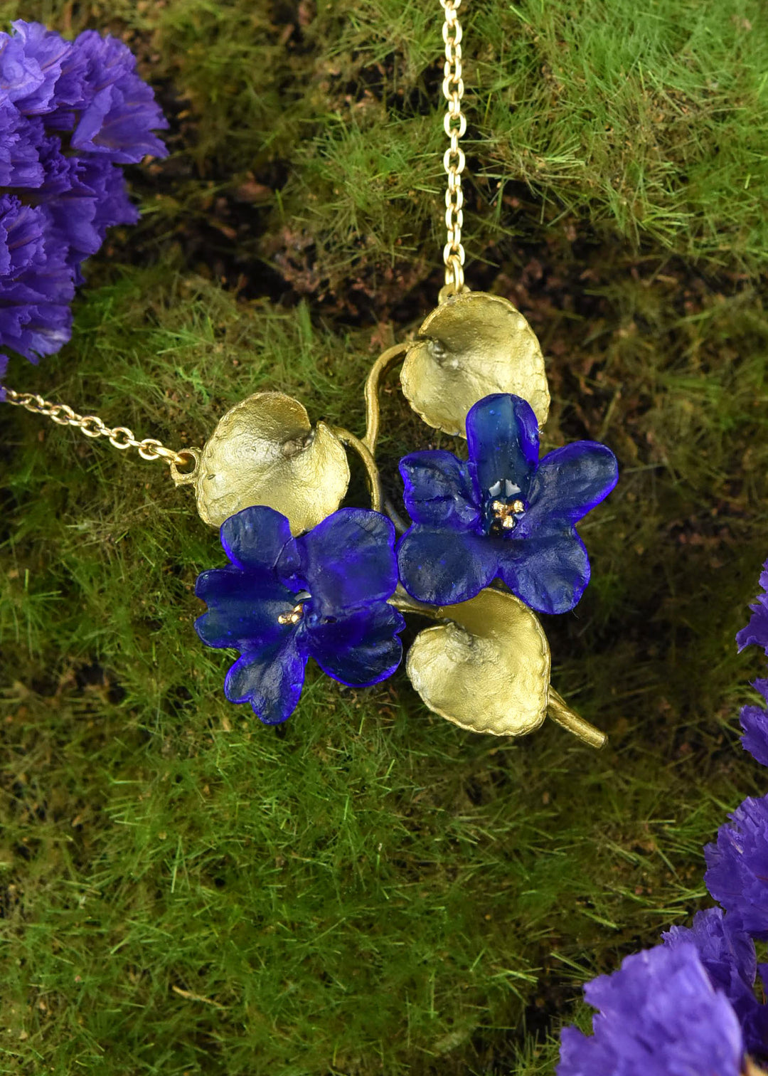 Double Wild Violet Pendant