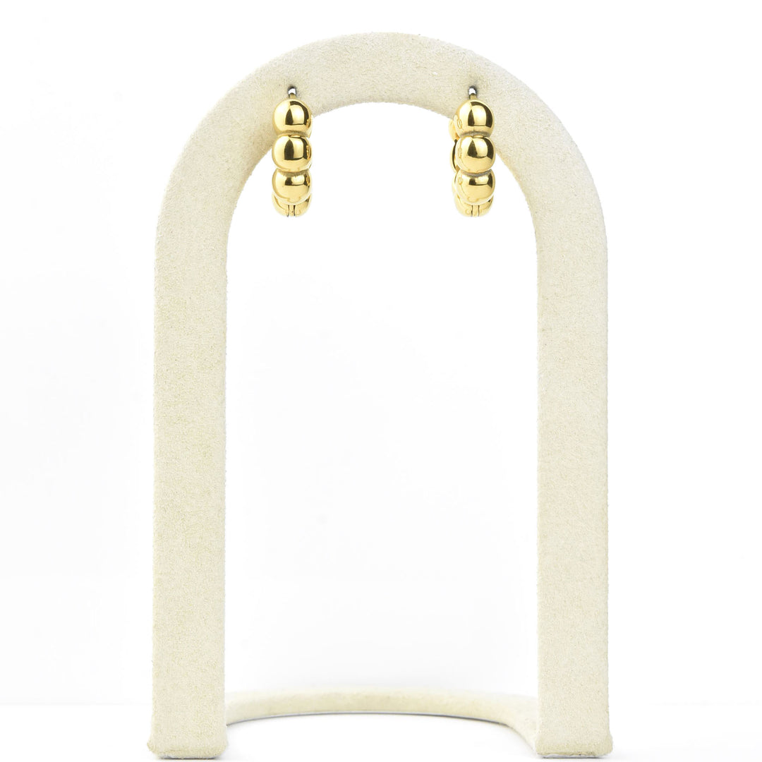 Bubble Chunky Rounded Huggie Hoops - Goldmakers Fine Jewelry