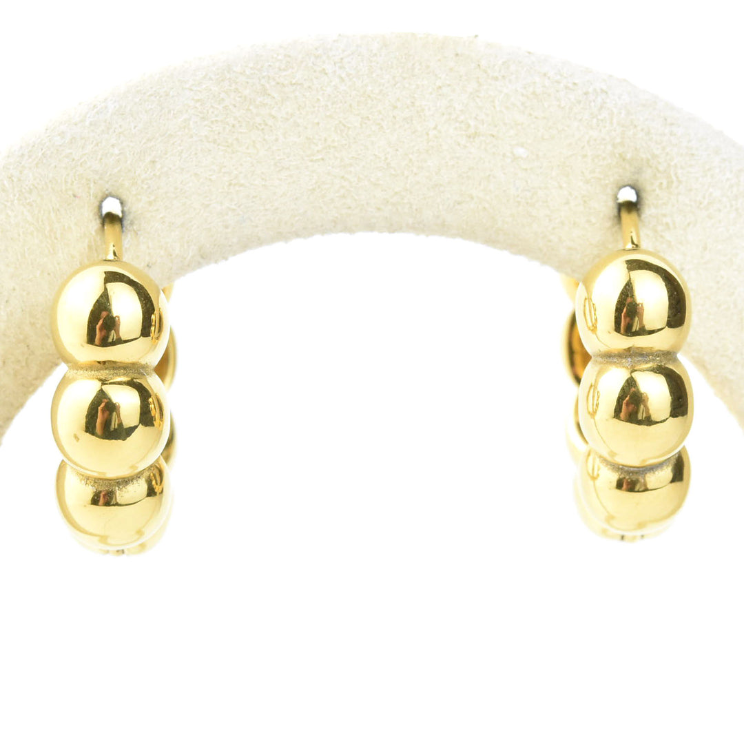 Bubble Chunky Rounded Huggie Hoops - Goldmakers Fine Jewelry