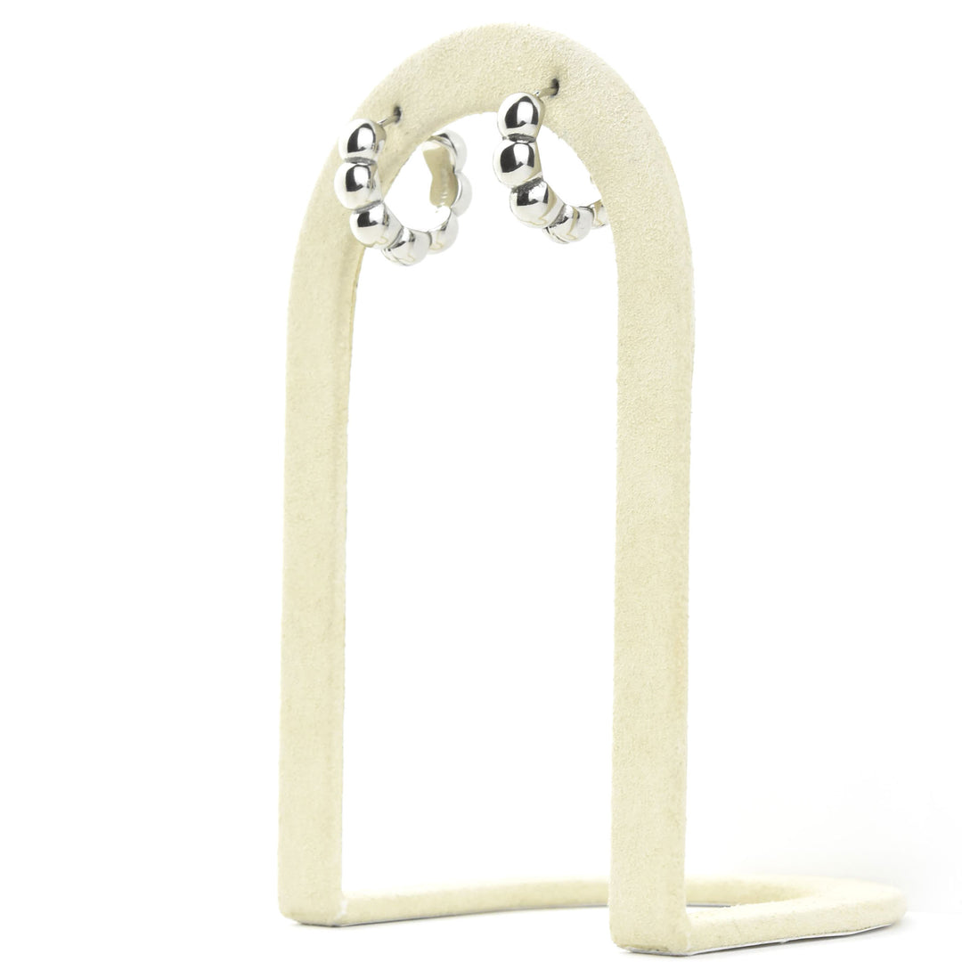 Bubble Chunky Rounded Huggie Hoops - Goldmakers Fine Jewelry