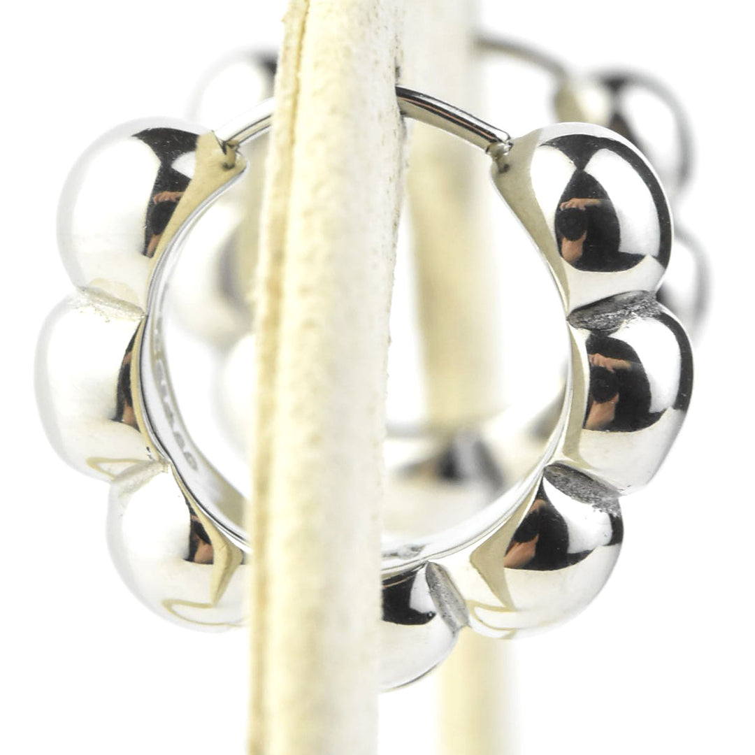 Bubble Chunky Rounded Huggie Hoops - Goldmakers Fine Jewelry