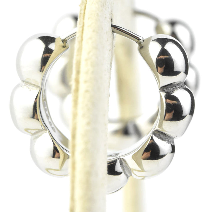 Bubble Chunky Rounded Huggie Hoops - Goldmakers Fine Jewelry