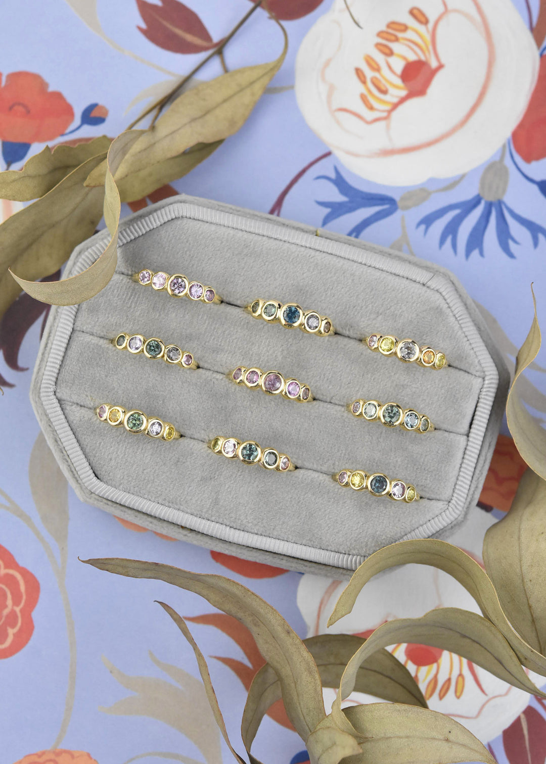 Sapphire Wedding Band: Blues Palette