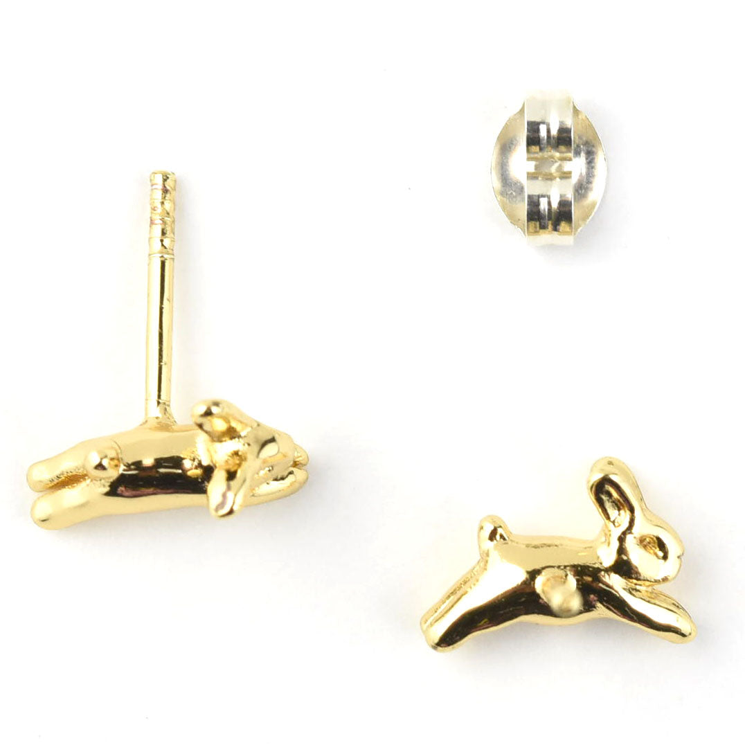 Bunny Studs in Gold Plate - Goldmakers Fine Jewelry