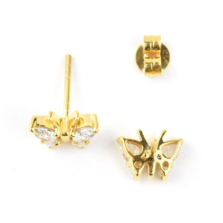 Opal & Cubic Zirconia Butterfly Belle Studs