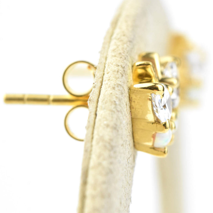 Opal & Cubic Zirconia Butterfly Belle Studs