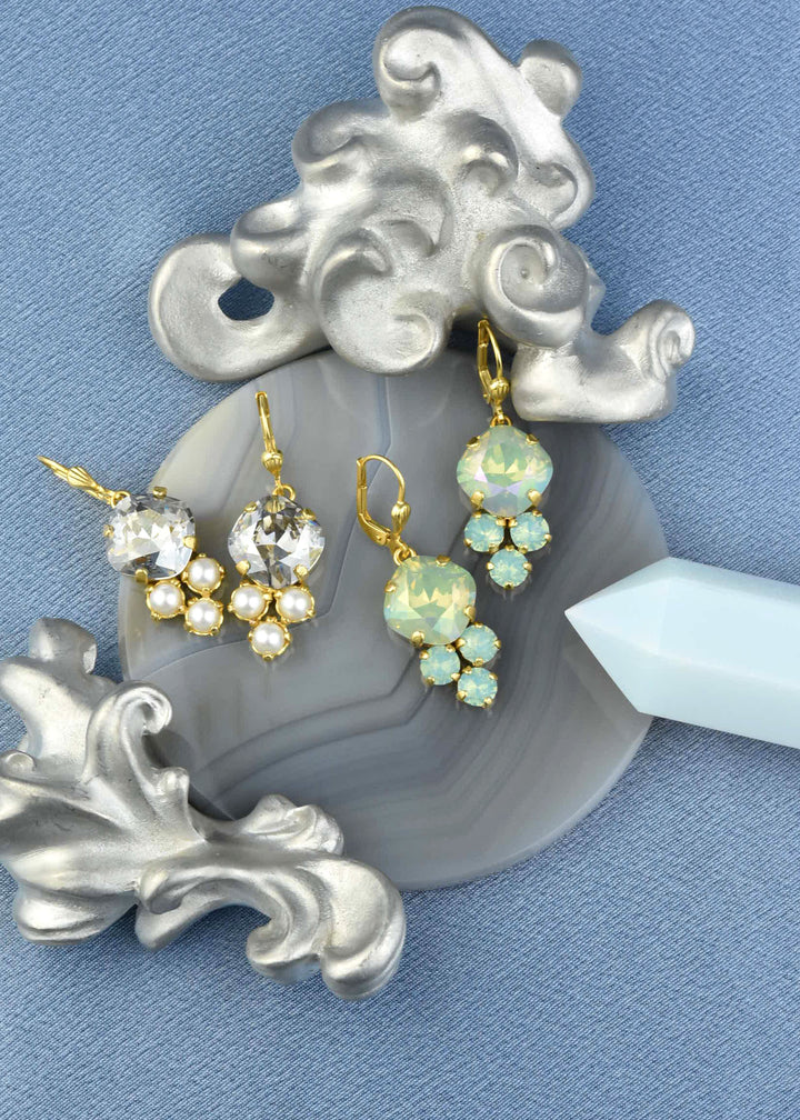 Byzantine Crystal Earrings - Goldmakers Fine Jewelry