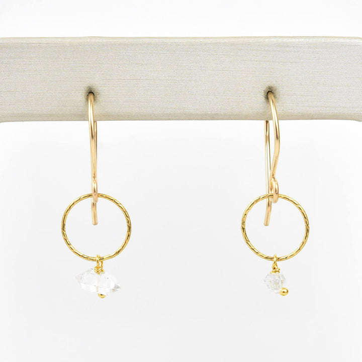 Herkimer on Bubble Link Earrings - Goldmakers Fine Jewelry
