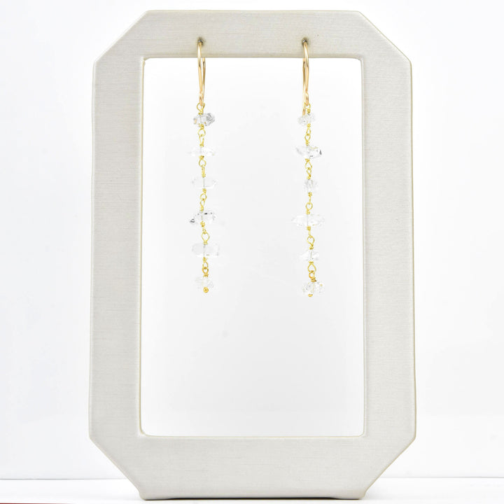 Long Herkimer Earrings - Goldmakers Fine Jewelry