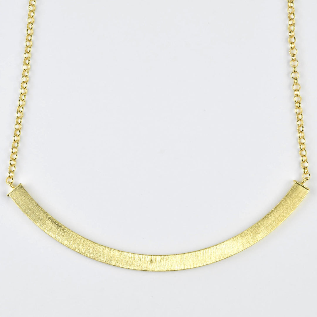 Arc Collar Necklace in Gold Tone *new pics* - Goldmakers Fine Jewelry