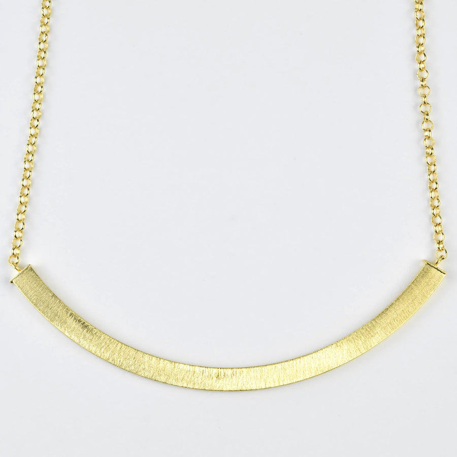 Arc Collar Necklace in Gold Tone *new pics* - Goldmakers Fine Jewelry
