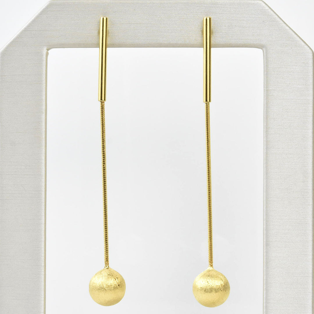 Ball Chain Drop Earrings - Goldmakers Fine Jewelry