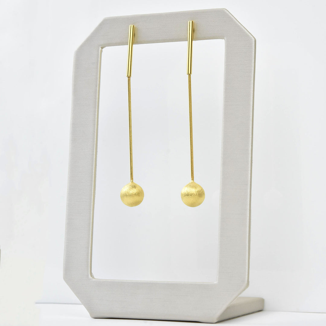 Ball Chain Drop Earrings - Goldmakers Fine Jewelry