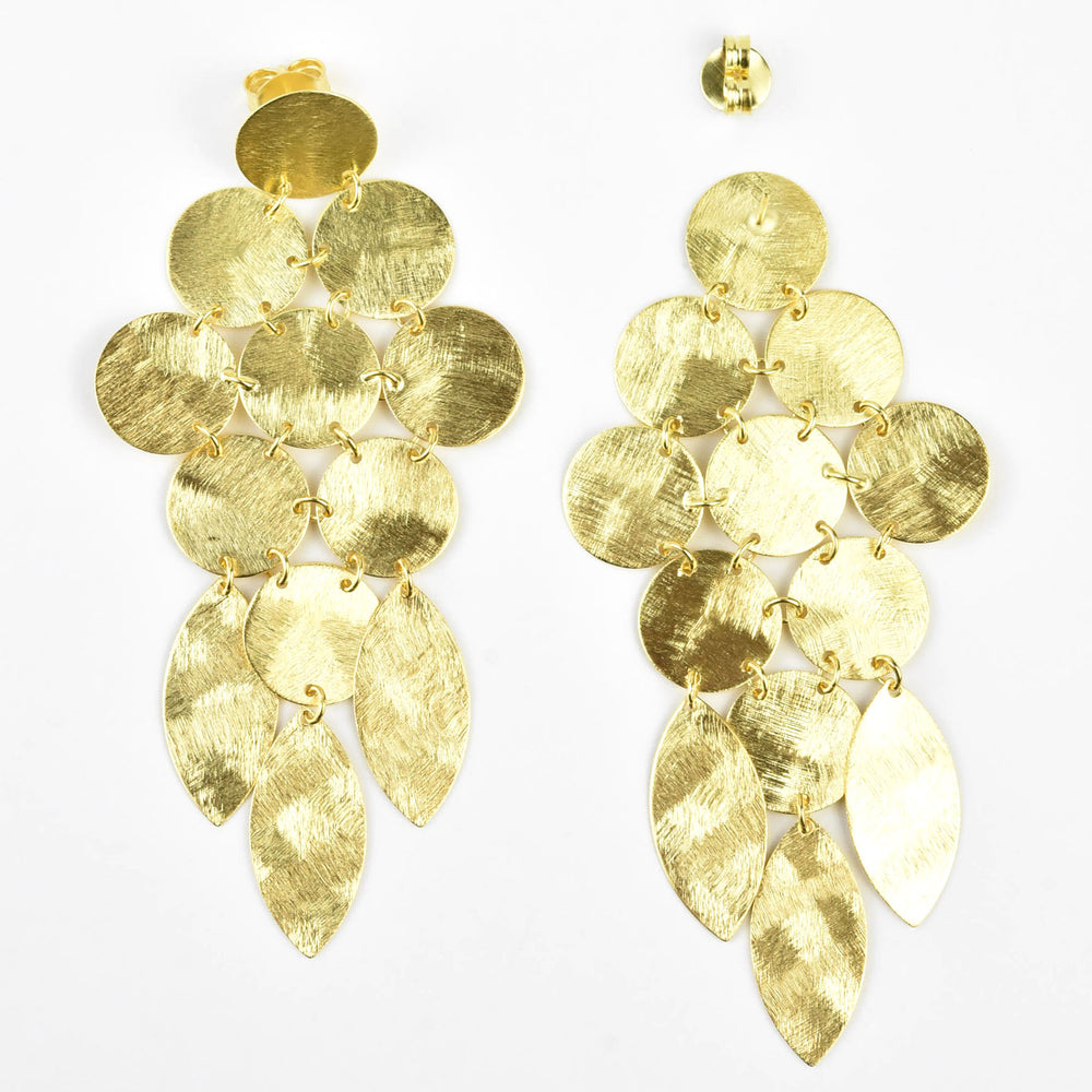 Large Cascading Circles Chandelier Earrings - Goldmakers Fine Jewelry