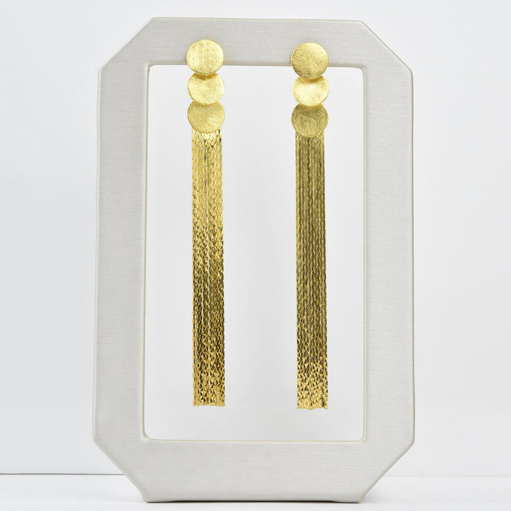 Metallic Tassel Earrings - Goldmakers Fine Jewelry