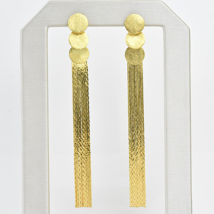 Metallic Tassel Earrings - Goldmakers Fine Jewelry