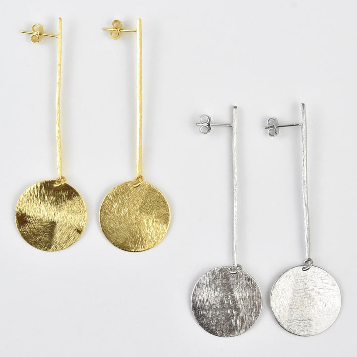 Drop Circle Earrings - Goldmakers Fine Jewelry