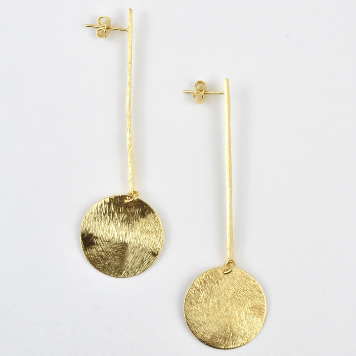 Drop Circle Earrings - Goldmakers Fine Jewelry