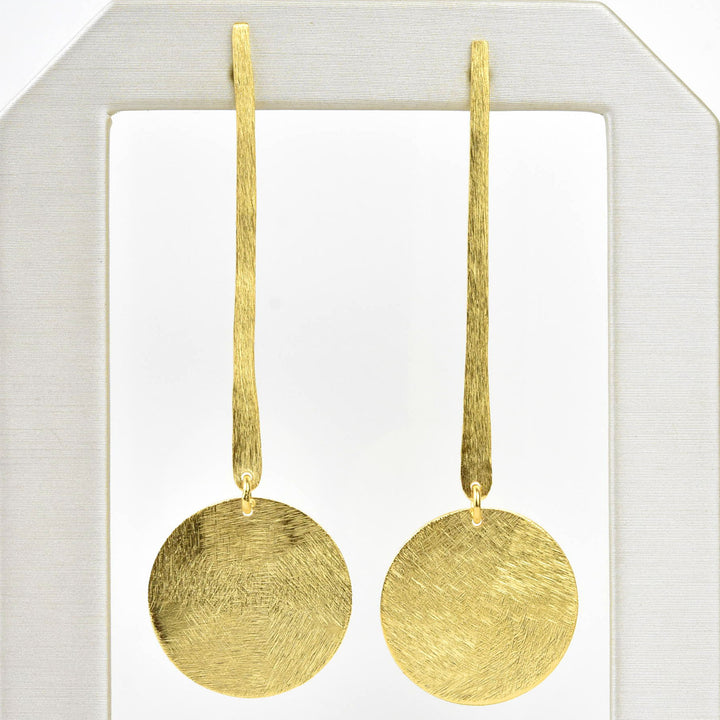 Drop Circle Earrings - Goldmakers Fine Jewelry