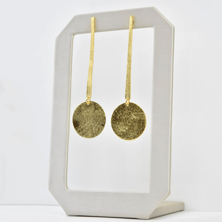 Drop Circle Earrings - Goldmakers Fine Jewelry