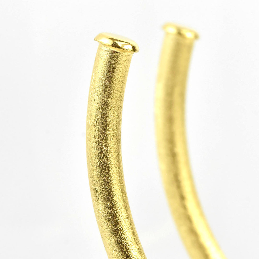 Extra Large Round Textured Gold Tone Hoops - Goldmakers Fine Jewelry