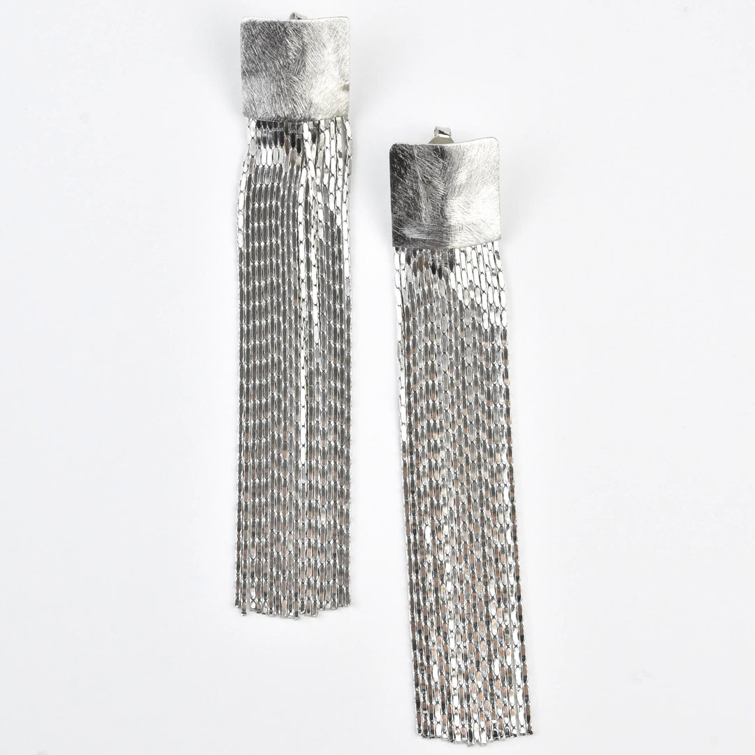 Large Metallic Tassel Earrings - Goldmakers Fine Jewelry