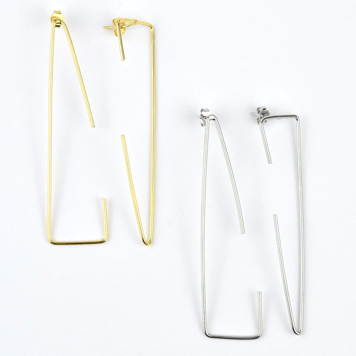 Lightweight Asymmetrical Earrings - Goldmakers Fine Jewelry