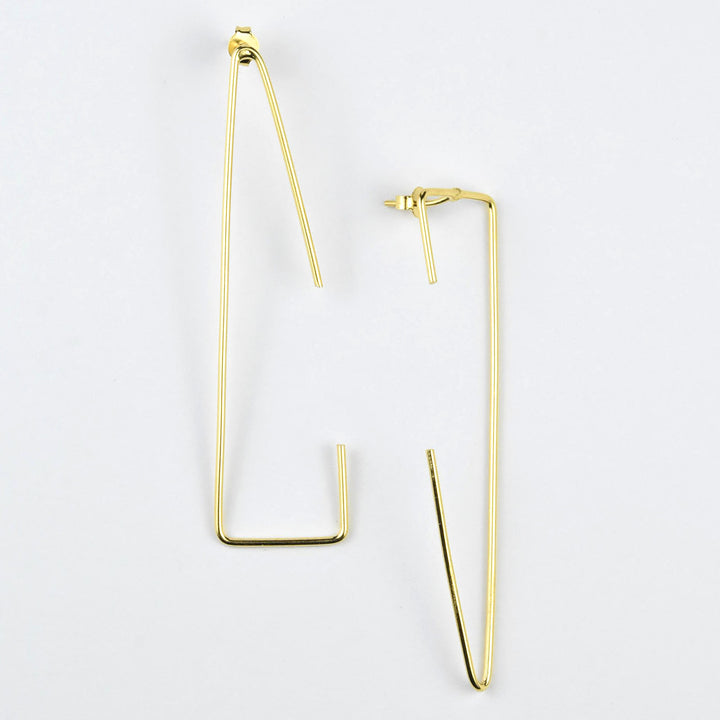 Lightweight Asymmetrical Earrings - Goldmakers Fine Jewelry