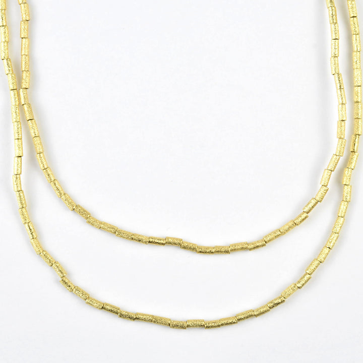 Golden Beaded Chain Necklace - Goldmakers Fine Jewelry