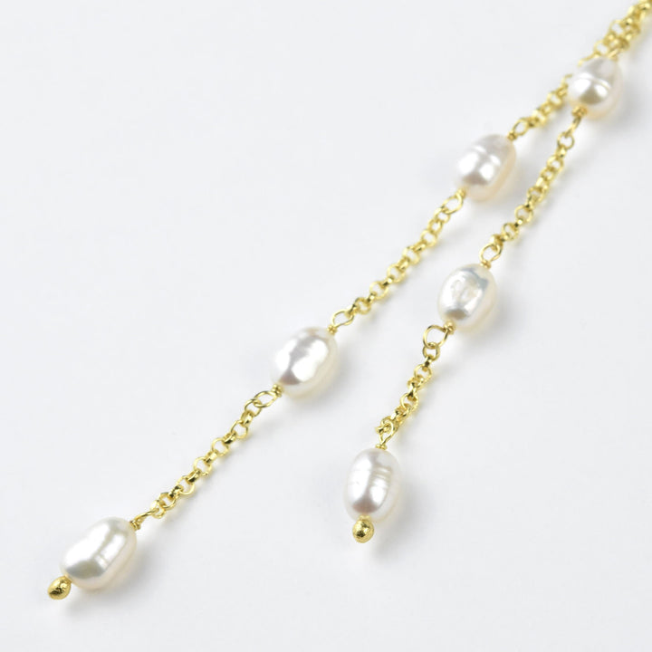 Pearl Lariat Necklace - Goldmakers Fine Jewelry