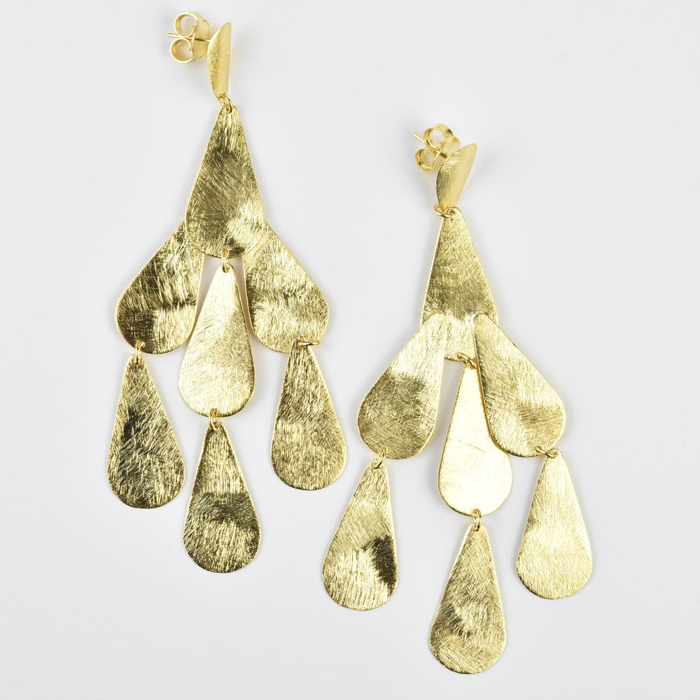 Large Cascading Rain Earrings - Goldmakers Fine Jewelry