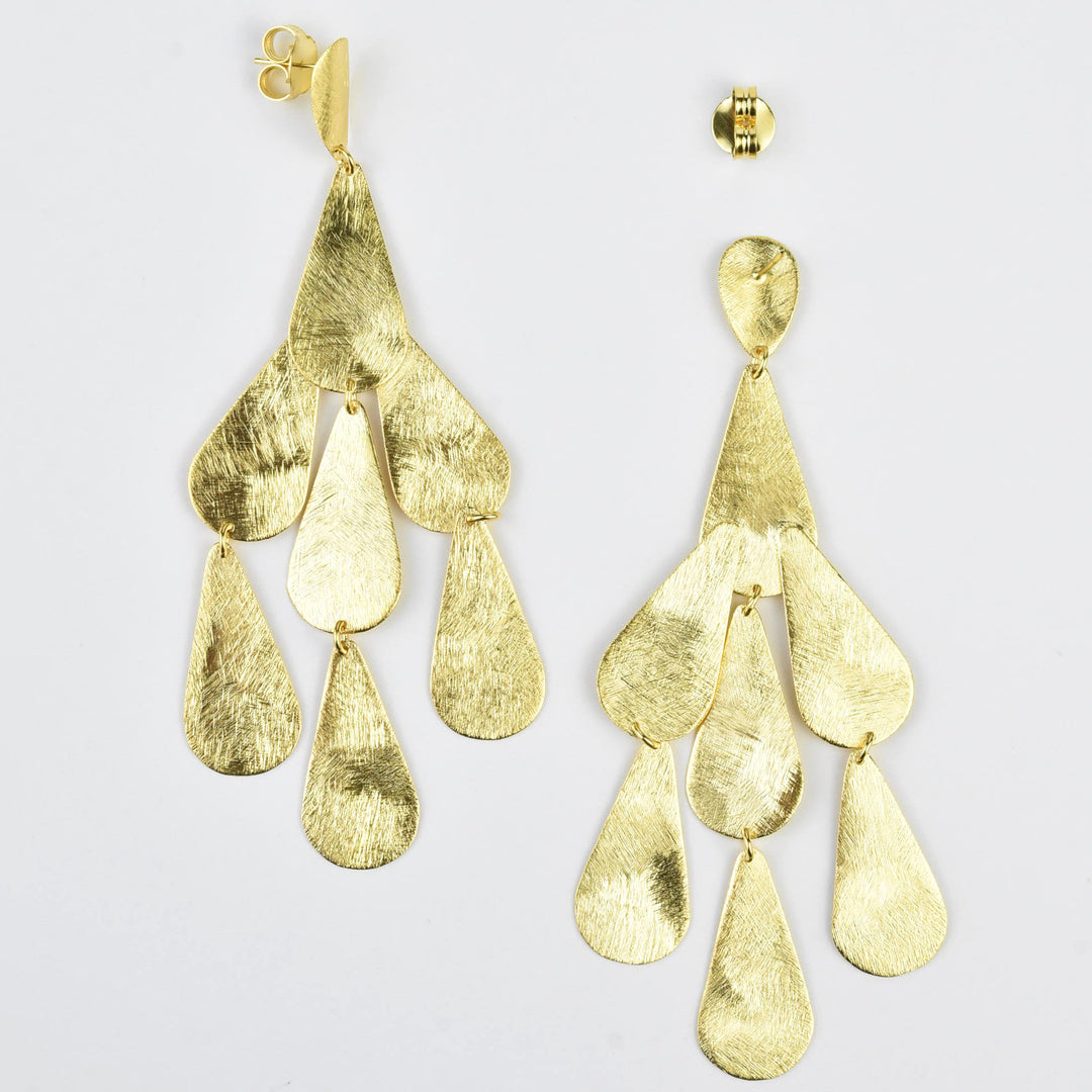 Large Cascading Rain Earrings - Goldmakers Fine Jewelry