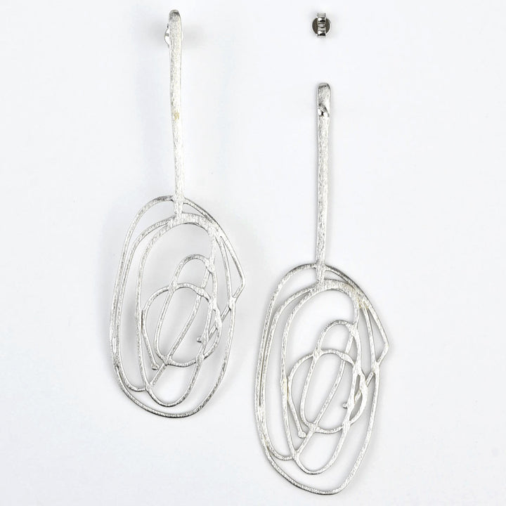 Scribble Drop Earrings - Goldmakers Fine Jewelry