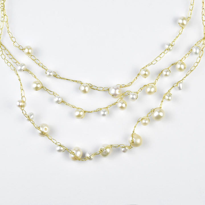 Golden Pearl Collar - Goldmakers Fine Jewelry