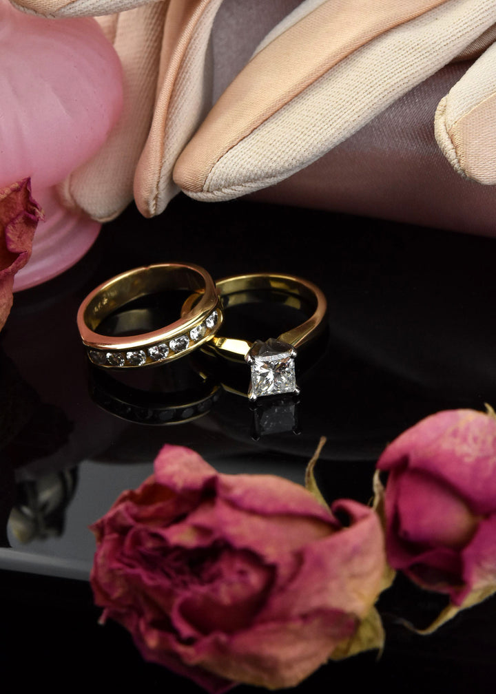 Diamond Channel-Set Band in 14k Yellow Gold - Goldmakers Fine Jewelry