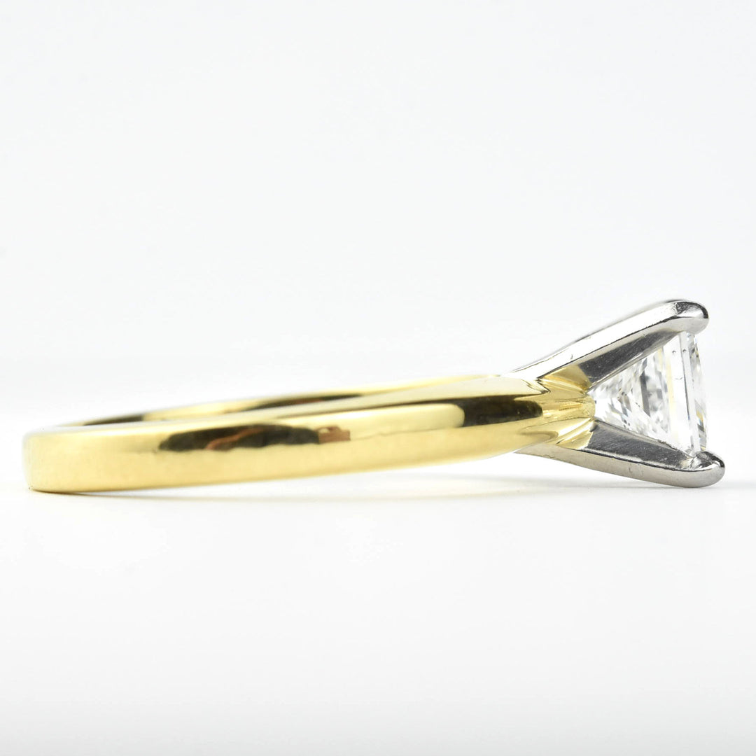 Princess Cut Diamond Solitaire Engagement Ring in 14k Yellow Gold - Goldmakers Fine Jewelry