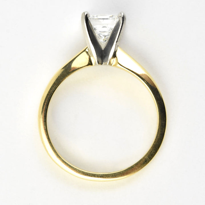 Princess Cut Diamond Solitaire Engagement Ring in 14k Yellow Gold - Goldmakers Fine Jewelry