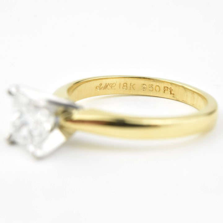 Princess Cut Diamond Solitaire Engagement Ring in 14k Yellow Gold - Goldmakers Fine Jewelry
