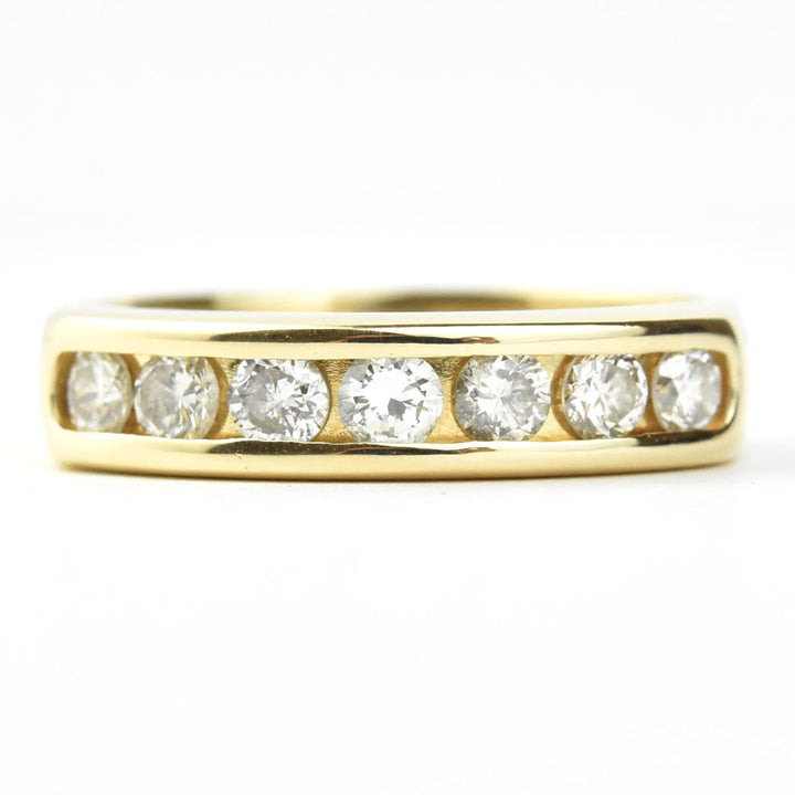Diamond Channel-Set Band in 14k Yellow Gold - Goldmakers Fine Jewelry