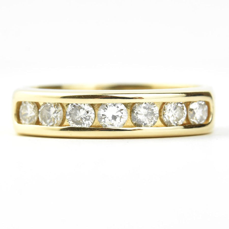 Diamond Channel-Set Band in 14k Yellow Gold - Goldmakers Fine Jewelry