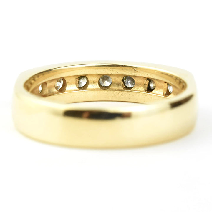 Diamond Channel-Set Band in 14k Yellow Gold - Goldmakers Fine Jewelry