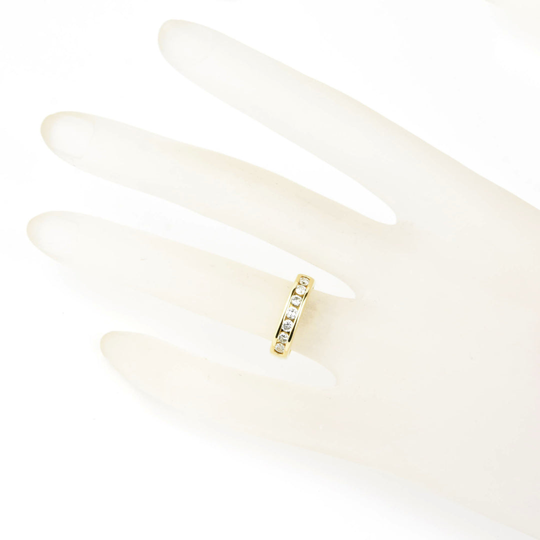 Diamond Channel-Set Band in 14k Yellow Gold - Goldmakers Fine Jewelry