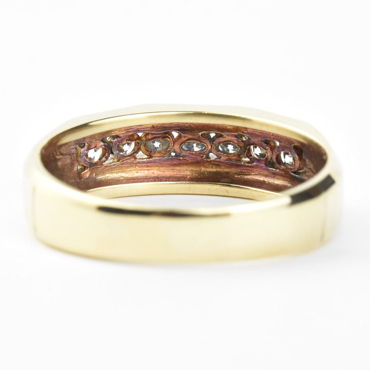 Diamond Gents Channel Band in 14k Yellow Gold