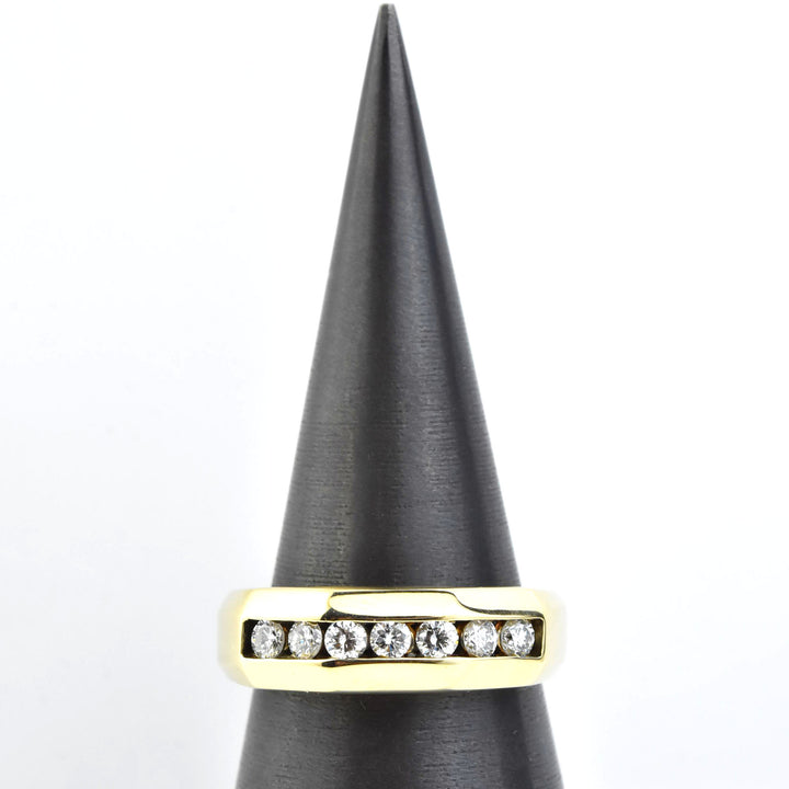 Diamond Gents Channel Band in 14k Yellow Gold