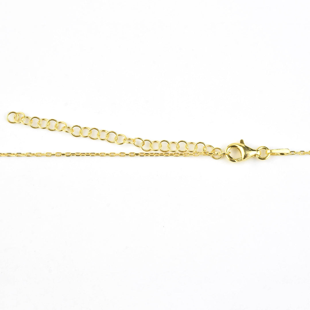 Crystal Heart Necklace in Gold Vermeil
