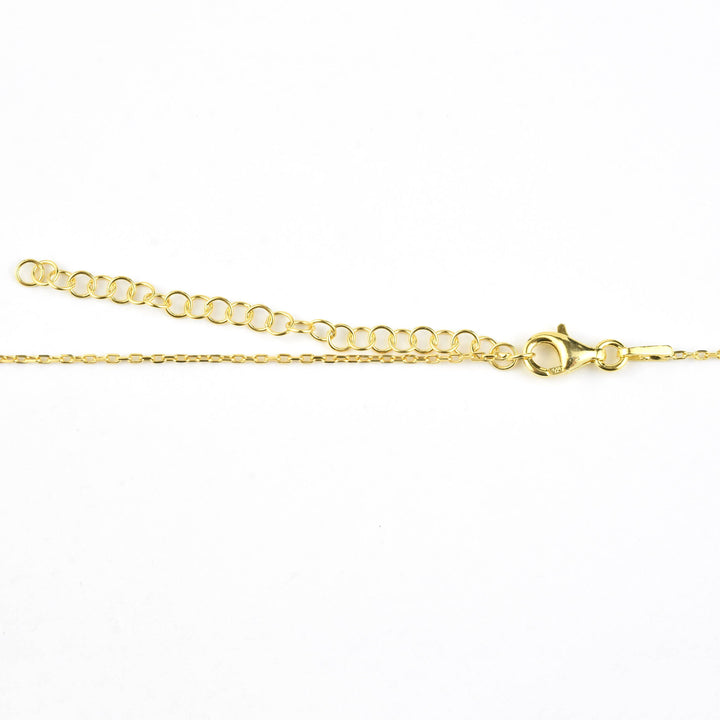 Crystal Heart Necklace in Gold Vermeil