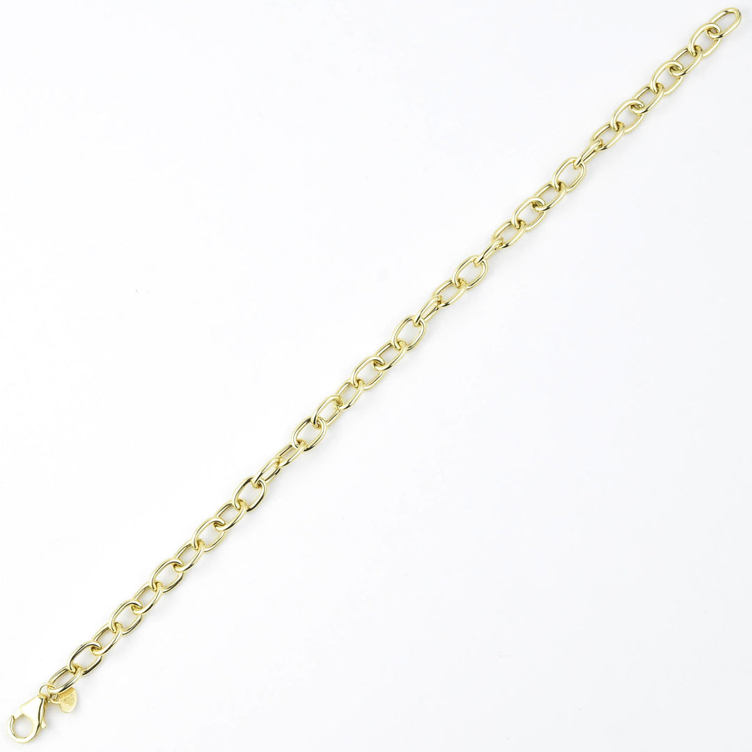 Gold Cable Chain Bracelet in 14k