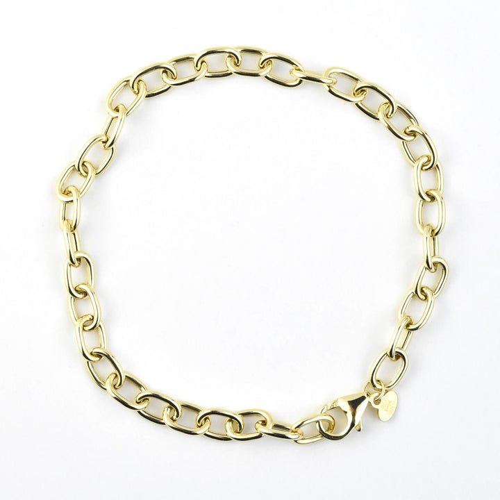 Gold Cable Chain Bracelet in 14k